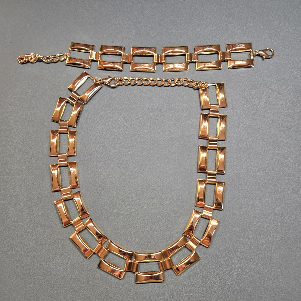 Gold-Tone Necklace and Bracelet Set - Picture 3 of 3